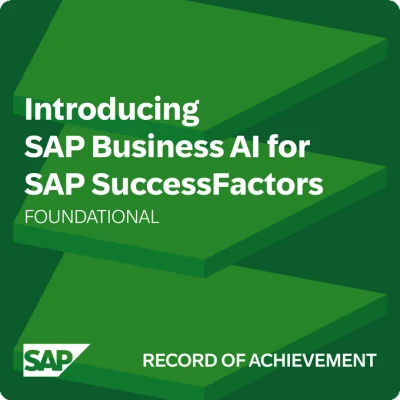 Introducing SAP Business AI for SAP SuccessFactors — Record of Achievement · Foundational